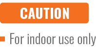 CAUTION,For indoor use onl